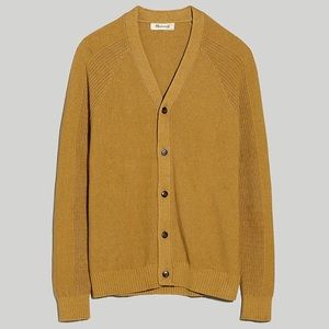 Madewell Mens Cotton-Linen Raglan Cardigan Sweater Size Small